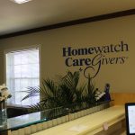 Wall Graphic Homewatch Caregivers Logo for Reception