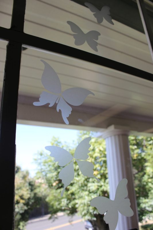 Frosted Vinyl Butterflies for Windows, Homewatch Caregivers