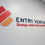 Custom Lobby Sign for Entry Ventures