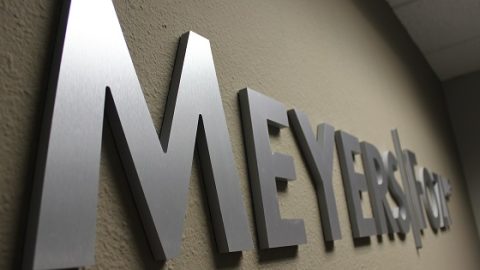 MeyersFozi Metal Laminate Lobby Sign
