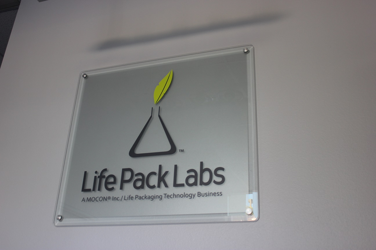 LifePackLabs - Glass Panel Lobby Sign