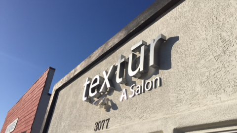 Channel letters for Textur Salon