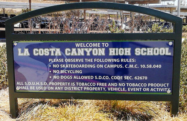 Welcome Sign for School LCCHS