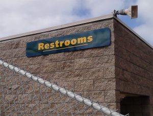 Restroom Building Sign LCCHS