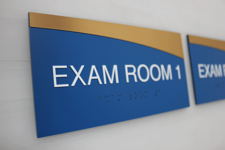 exam room ADA sign
