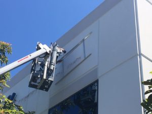 Building Sign Install for Upper Deck