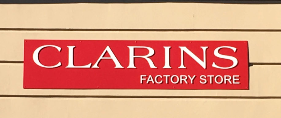 Custom Storefront Sign for Clarins