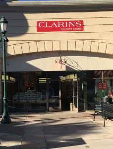 Storefront Signage for Clarins Outlet