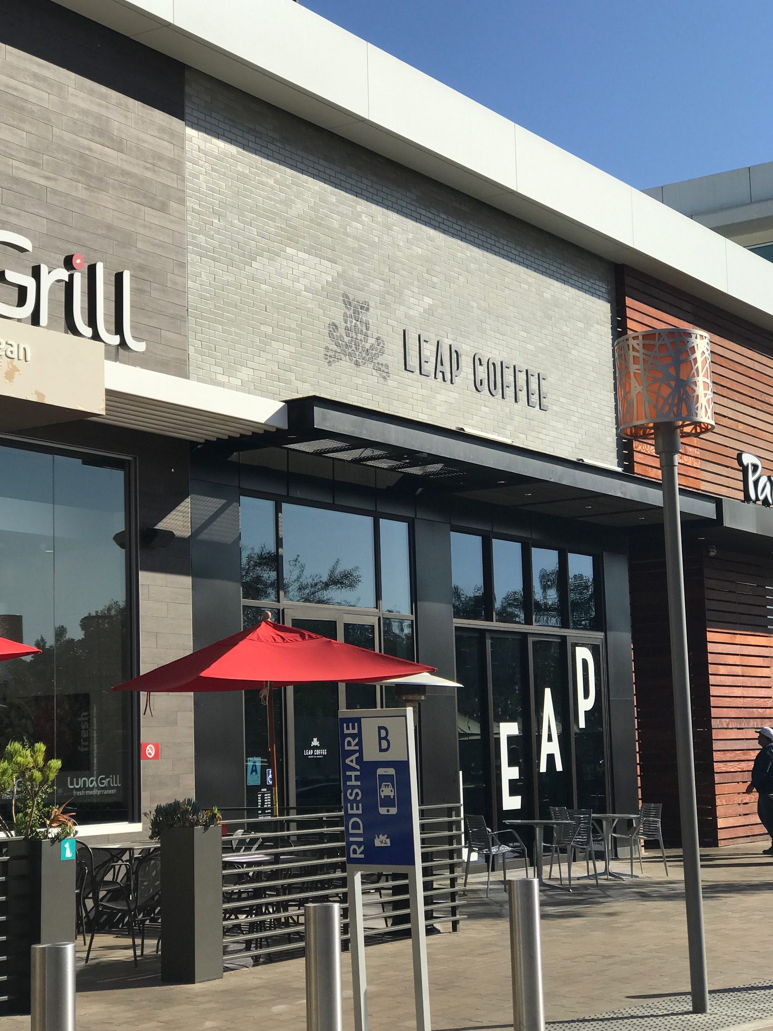 Storefront Signage for Leap Coffee