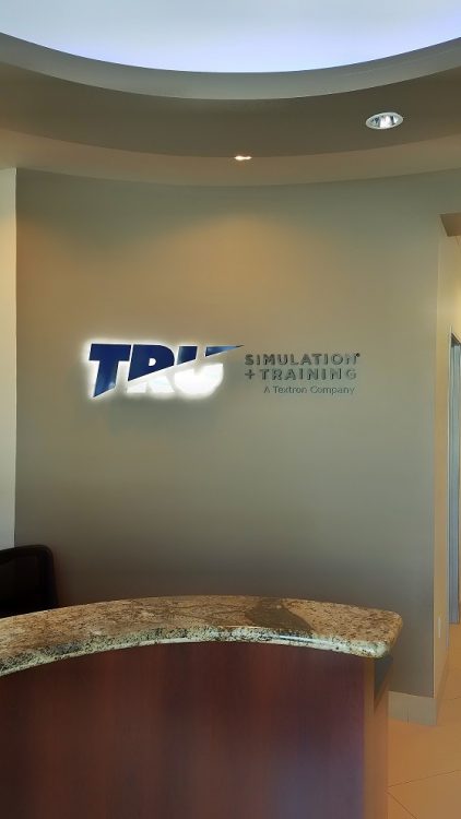 Illuminated Lobby Sign for TRU Simulation