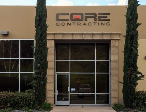 New Building Sign for Core Contracting – Vista, CA