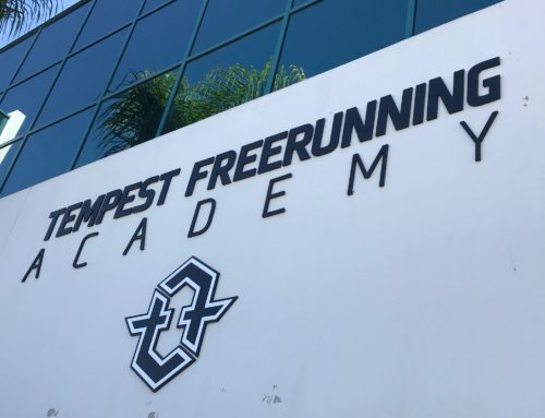 Exterior Building Sign for Tempest Freerunning