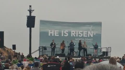 Mesh Banner for Easter Sunrise Service