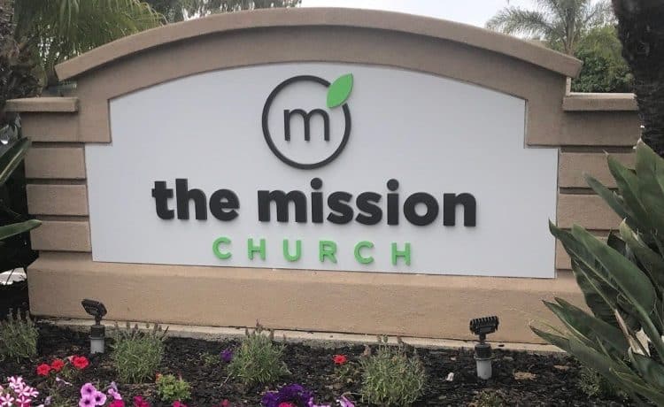 The Mission Church Monument Lettering