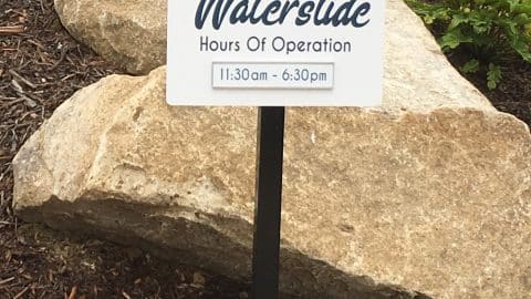 Waterslide sign