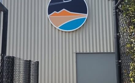 Carlsbad, CA Project Custom Lighted Cabinet Sign Faces for Aviation Company