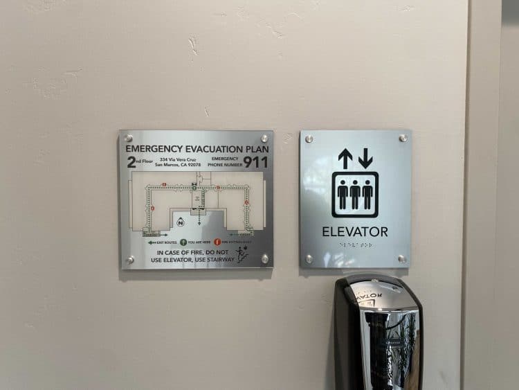 Carlsbad, CA – Local Sign Company Designs and Installs Custom Evacuation Maps